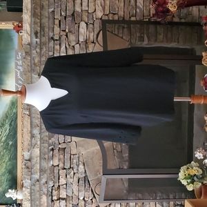 Talbots Lace Trim 3/4 Sleeve Pullover Blouse